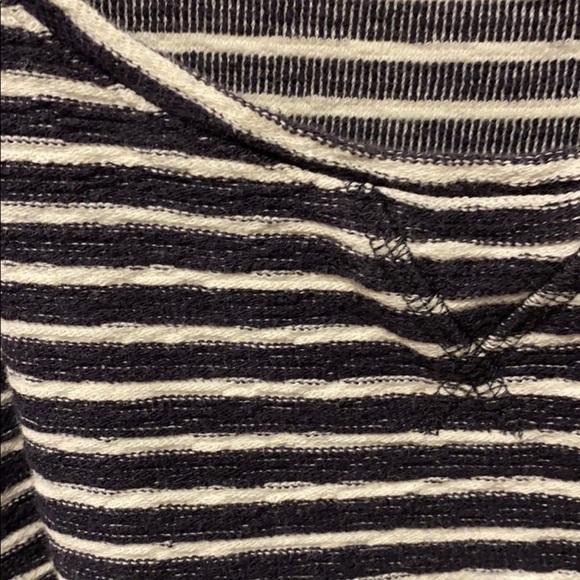 Lands End Thick Warm French Terry Striped Crew - Picture 6 of 13